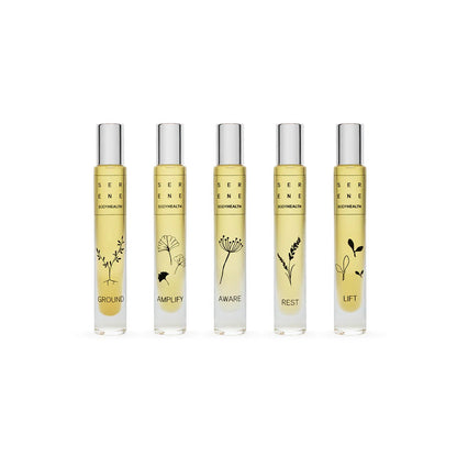 Serene Body Health – line up of 5 scents 