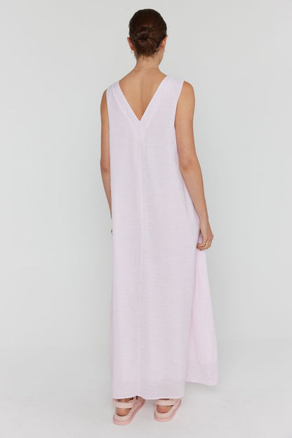 Alexandra Simi cotton dress in pink back shot