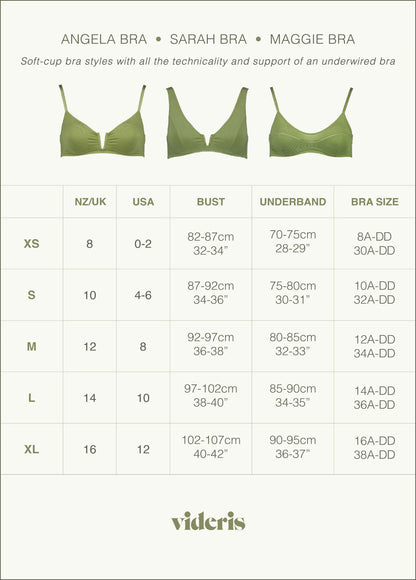Sarah bra chart - fit 