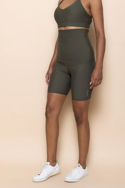 DK Active support bike pant in khaki close up 